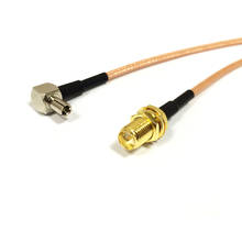 Cable Coaxial RG316 RP SMA hembra a TS9, Cable de extensión de antena de ángulo recto macho, 15CM, 6 pulgadas, 3G, 1 Uds. 2024 - compra barato