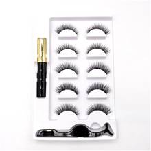 Magnet False Eyelash Liquid Eyeliner Set Five Pairs Contains Magnetic Mascara + Tweezers + Magnetic Fake Eyelash 2024 - buy cheap