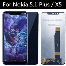ЖК-дисплей 5,86 дюймов для Nokia 5,1 Plus TA1109, ЖК-дисплей с сенсорным экраном и дигитайзером в сборе, замена для телефона Nokia X5 LCD 2022 - купить недорого