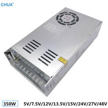 CHUX-fuente de alimentación conmutada, ventilador de refrigeración de 350w, 5v, 7,5 v, 12v, 15v, 13,5 v, 24v, 27v, 48v, CA a CC, fuente de alimentación LED de salida única, 350W 2024 - compra barato