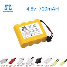 Hobby hub 4.8 v 700mah pilhas aa recarregáveis, múltiplas plugues de bateria para rc, barco, carro, controle remoto, brinquedo, carro elétrico nicd 4.8 v 2024 - compre barato