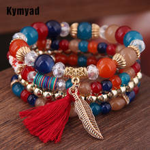 Kymyad-pulseras de cuentas bohemias para mujer, brazaletes de joyería para mujer, pulseras multicapa, joyería femenina 2024 - compra barato