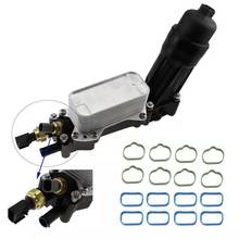 Engine Oil Cooler Filter Assembly With 16 Gaskets For Chrysler Dodge Jeep Ram 3.6L 3.2L V6 68105583AF 68105583AC 68105583AA 2024 - buy cheap