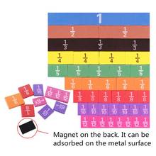 51 pcs Magnetic Rainbow Fraction Tiles Math Toys Montessori Kids Learning Educational Toys 2024 - buy cheap