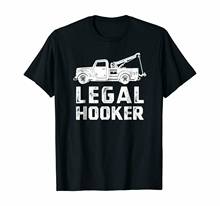 Funny Tow Truck Shirt, Hooking Vehicle Towing T-shirts Tee US cotton trend 2019 2024 - buy cheap