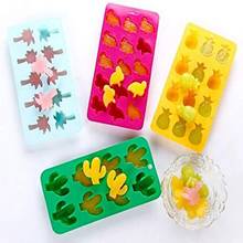 Silicon Ice Cube Trays Cactus Duck Tree Pineapple Shaped Ice Cube Mold Ice Maker Candy Cake Pudding Chocolate Molds Containers 2024 - buy cheap