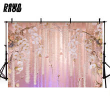 Grande fundo floral de parede para fotografia, fundo fotográfico de flores rosas, amor, recepção de casamento, fotochamada, lv1009 2024 - compre barato