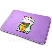 Beckoning Cat Mat Rug Carpet Anti-Slip Floor Mats Bedroom Maneki Neko Japan Japanese Good Luck Asian Fortune Bell Bib Money 2024 - buy cheap