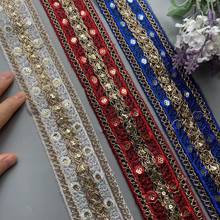 1 Yard 5cm Lace Fabric Trim Ribbon Embroidery Flower DIY Sewing Accessories Jacquard Applique for Curtain Shoes Clothing Craft 2024 - buy cheap