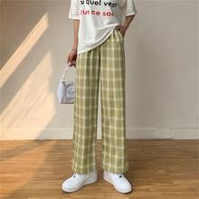 New Summer Women Plaid Casual Harem Pants Korean Woman Loose Ankle-Length Trousers Autumn Harajuku Streetwear Ladies Pants 2024 - buy cheap