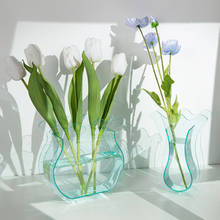 Acrylic Flower Vase Home Decor Living Room Creative Modern Hydroponics Plant Vase Desktop Ornaments Craft Nordic Flower Pot 2024 - buy cheap