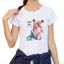 TJCJFO или «I Love Mama» Футболки "Микки" для Для женщин мама и сын принт футболка Femme хлопок Vogue футболка уличная Harajuku топы 2024 - купить недорого