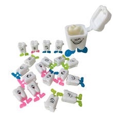 Коробка для хранения зубов детская пластиковая, миниатюрный контейнер для хранения лиственных зубов, сувенир, подарок для детской стоматологической клиники, 10 шт. 2024 - купить недорого