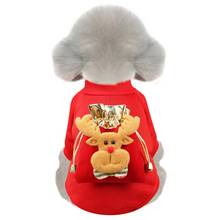 Рождественская Одежда для собак, зимнее теплое пальто для домашних питомцев, костюм для маленьких и больших собак, одежда для домашних питомцев, наряд для маленьких и средних собак, щенков 2024 - купить недорого