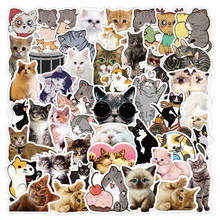 50pcs Cute Cat Stickers For Laptop Notebook Adesivi Craft Supplies Scrapbooking Material Vintage Christmas Sticker Maker 2024 - buy cheap