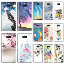 Chinese watercolor painting Clear For Sony Xperia X XA XA1 XA2 XA3 XZ XZ1 XZ2 XZ3 XZ4 L1 L2 L3 Plus Compeact Soft TPU Case 2024 - buy cheap