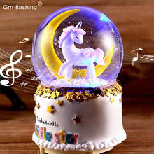 Automatic Rotation Music Crystal Ball Creative LED Night Light for Child Baby Girlfriend Holiday Gift Colorful Bedside Lamp 2024 - buy cheap