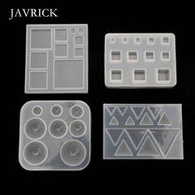 Molde de silicona de resina geométrica para fabricación de joyas, herramienta artesanal de todos los tamaños, cuadrado, redondo, triángulo, accesorios para colgantes 2024 - compra barato