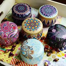 2020 Mini Elegant Flower Tin Box DIY Candle Jar Balm Round Empty Iron Box Portable Lipstick Cream Storage Box Home Storage 2024 - buy cheap