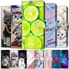 Funda de cuero con tapa para iPhone SE 6 7 8 6S 11 12 Pro X XS XR Max 2020 Mini, funda 3D con tarjetero, funda con soporte pintada 2024 - compra barato