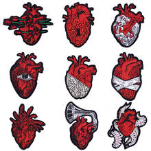 Red Heart Patches For Clothing Embroidered Appliques Iron On Badges Stickers Patch For T-shirt Clothes Accessories 2024 - buy cheap