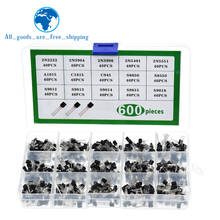 15 valores 600pcs transistor to-92 caixa kit 2n2222 a1015 c945 c1815 s8050 s8550 s9012 s9013 s9014 s9015 2n3904 2n3906 2n5401 2n5551 2024 - compre barato