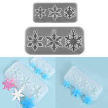 1Set Snowflake Pendants Silicone Molds Christmas Snowflake UV Epoxy Resin Mold for DIY Crafts Charms Pendant Jewelry Making Tool 2024 - buy cheap