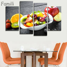 Cuadros de frutas en lienzo para decoración del hogar, decoración para sala de estar, cocina, sin marco, envío directo, 4 paneles 2024 - compra barato