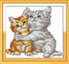 Love each other cross stitch kit cartoon 11ct count canvas stitches embroidery DIY handmade needlework plus 2024 - buy cheap