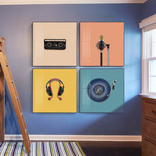 Record Player Tape Headset Nordic Posters And Prints Wall Art Canvas Painting Vintage Wall Pictures For Living Room Home Decor 2024 - buy cheap