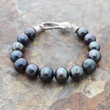 New Natural freshwater aquaculture Black Pearl Bracelet CZ Clasp 8" 2024 - buy cheap