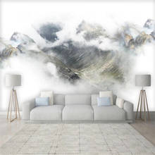 Milofi papel de parede 3d personalizado, mural de tinta de paisagem artística, projeção para sala de estar, quarto, fundo para parede, decoração 2024 - compre barato