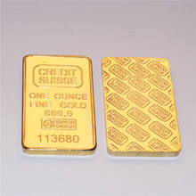 High Quality Credit suisse Fine gold bullion bar plated .999  50pcs/lot dhl Free shipping 2024 - buy cheap