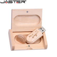JASTER (OVER 1 PCS free LOGO) wooden + box usb flash drive pendrive 4gb 8gb 16gb 32gb memory stick photography gifts 2024 - buy cheap