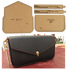 Kraft paper template shoulder bag messenger bag card bag clutch wallet diy pattern drawing pattern pattern leather craft tool 2024 - buy cheap