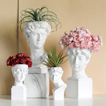 Modern Nordic Style Creative Portrait Vase Human Head Flower Vases Decorative Ornaments Resin David Home Flowers Art Decor 2024 - buy cheap