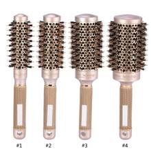 4 Sizes Professional Salon Styling Tools Round Hair Comb Hairdressing Curling Hair Brushes Comb Ceramic Iron Barrel Comb 2024 - buy cheap