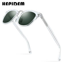 HEPIDEM óculos de sol polarizado acetato 2020, novo óculos de sol feminino de alta qualidade, retrô, vintage, quadrado, uv400, 9126 2024 - compre barato