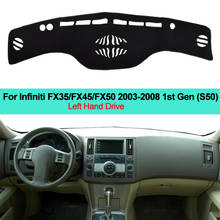 Capa para painel do carro de 2 camadas, para infiniti, fx35, fx45, fx50, 2003, 2004, 2005, 2006, 2007, 2008, almofada lhd, tapete de painel, guarda-sol 2024 - compre barato