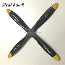 4 Blade 16x8/16x10 CCW or CW Black Wooden Propeller For Scale RC Gas or Nitro engine Airplane Model 2024 - buy cheap