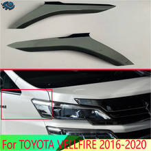 Accesorios de coche para TOYOTA VELLFIRE 2016-2020, luz delantera cromada ABS, cubierta de lámpara de Faro, marco de moldura embellecedor 2024 - compra barato