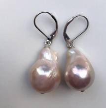 Free Shipping  Hot sale new Style >>>>Baroque Pearl Earrings,Fireball Pearl Earrings,S925 Level Back Earrings 2024 - buy cheap