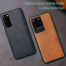 Чехол для телефона Samsung S7 S8 S9 S10 Plus Note 8 9 10 A20 A30 A50 A70 Crazy Horse, чехол для A5 A7 J5 J7 2017 A8 J6 2018 2024 - купить недорого