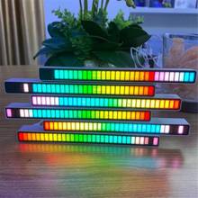 Voice-activated Rhythm Light Car Atmosphere RGB Colorful LED Music Rhythm Light Strip Light Car Auto Decorative Light 2024 - buy cheap