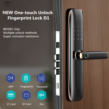 D1 One Touch Unlock Biometric Fingerprint Lock Electronic Security Smart Home Door Locks  Inteligente Bluetooth App Password IC 2024 - buy cheap
