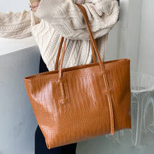 New Simple Women Tote Bag PU Leather Large Capacity Solid Color Handbags Fashion All-match Ladies Shoulder Bag 2024 - buy cheap