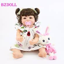 55cm Full Body Silicone Reborn Doll Toys 22" Newborn Princess Bebe Alive Babies Girls Bonecas Bathe Toy 2024 - buy cheap
