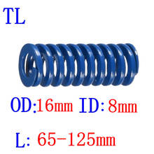 Troquel de compresión helicoidal para estampado en espiral, 1 pieza Od, 16mm Id, 8mm de longitud, 65-125mm, carga de luz azul, gran oferta 2024 - compra barato