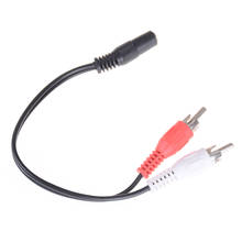 Conector hembra de Audio estéreo Universal de 3,5mm a 2 RCA macho a auriculares, Cable adaptador de 3,5 Y 2024 - compra barato