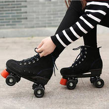 Adult Double Row Skates Roller Skates  Men and Women Double Row Wheel Roller Skates 4-Wheel 2  Inline Skates 2024 - buy cheap